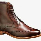 Handmade Women's Leather Oxford Brogue Formal Ankle Premium Quality Boots-949