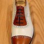 Handmade Men's Leather Latest Two Tone Brown & White Oxfords Spectator Shoes-318