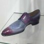 Handmade Men's Leather Two Tone patina purple Oxfords Super Stylish Shoes-188