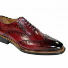 Handmade Men's Leather New Dress Classic Ox Blood Wingtips Custom Shoes-587