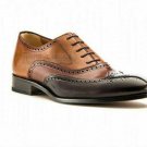 Handmade Men's Leather Brogues Brown Oxfords custom made Two Tone Shoes-898
