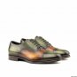 Handmade Men's Leather Two Tone Oxfords for Men Custom Made Oxfords Shoes-779