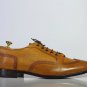Handmade Men's Leather Stylish Dress Oxfords Tan Classic Custom Formal Shoes-904