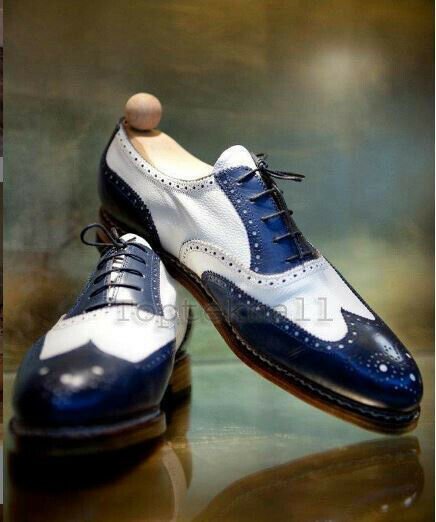 Handmade Men's Leather Oxfords Wingtip Formal Latest Fashion Stylish Shoes-791