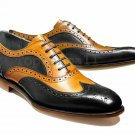 Handmade Men's Leather Oxfords Brogues Two tone Custom Made Dress shoes-827