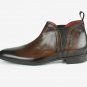 Handmade Men's Leather New Formal Stylish Brown Two Tone Ankle Boots-580