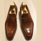 Handmade Men's Leather Loafers Slipper brown Stylish Dress Formal Shoes-786