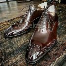 Handmade Men's Leather American Luxury Brogues Fashion Dress Oxfords Shoes-197