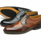 Handmade Men's Leather Oxford Formal Brogue Dress Fashion Custom made Shoes-417