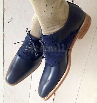 Handmade Men's Leather New high quality two tone leather custom made Shoes-449