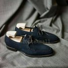 Handmade Men's Leather New Black High Quality Luxury Oxfords wingtips Shoes-276