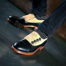 Handmade Men's Leather Oxfords New Two tone Button welted sole Stylish Shoes-503