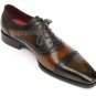 Handmade Men's Leather Oxfords Multi Color Medallion Toe Party Wear Shoes-254