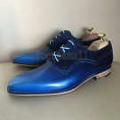 Handmade Men's Leather Oxfords Wingtip Formal Lace up Fashion Stylish Shoes-18