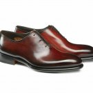 Handmade Men's Leather Brown Whole Cut Dress Formal Lace Up Party Shoes-185