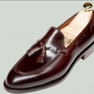 Handmade Men's Leather Brown Tussle Loafers Moccasins Formal Casual Shoes-149