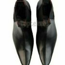 Handmade Men's Leather Black Chelsea  Ankle High Formal Casual Wear Boots-613