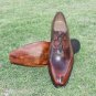 Handmade Men's Leather Oxfords ANTIQUE BROWN FORMAL Dress Stylish Shoes-407