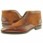Handmade Men's Leather Two Tone Tan Brown Formal Dress Chukka Lace Up Boots-610