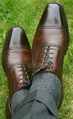 Handmade Men's Leather New Simple Brogue Style with Toe Cap Oxfords Shoes-325