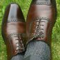 Handmade Men's Leather New Simple Brogue Style with Toe Cap Oxfords Shoes-325