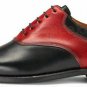 Handmade Men's Leather Classic Formal Black & Red Oxfords Dress Casual Shoes-142