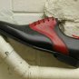Handmade Men's Leather Classic Formal Black & Red Oxfords Dress Casual Shoes-142