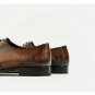 Handmade Men's Leather Formal Real Wingtip Brown Lace Up Dress Casual Shoes-119