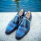Handmade Men's Leather Patina Lace Up Oxfords Custom Made Dress Shoes-184