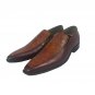 Handmade Men's Leather BROWN Crocodile  Loafers and Slip Ons Stylish Shoes-397