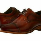 Handmade Men's Leather Cap Toe Oxfords Wingtip Cognac Dress New Brogue Shoes-164