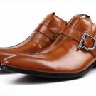 Handmade Men's Leather Single Buckle French Style Luxury Monk straps Shoes-290
