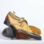 Handmade Men's LEATHER MONK Strap Brown and Yellow Formal Casual DRESS Shoes-111