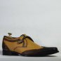 Handmade Men's LEATHER MONK Strap Brown and Yellow Formal Casual DRESS Shoes-111