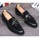 Handmade Men's Leather Black Dress Fashion Stylish Loafers Slip Ons Shoes-554