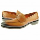 Handmade Men's Leather Tan Color Apron Toe Loafers Dress Slip Ons Shoes-191