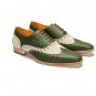 Handmade Men's Leather High Quality Two Tone Custom  Made Dress Oxfords Shoes-46