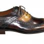 Handmade Men's Leather Oxfords Wingtip Multicolor Premium Brogue Dress Shoes-264