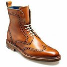 Handmade Men's Leather Fashion Tan Color Rounded Cap Toe Ankle High Boots-541