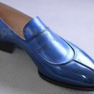 Handmade Men's Leather Split Toe Formal Loafers Slip Ons Dress Stylish Shoes-444