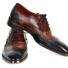 Handmade Men's Leather Oxfords Wingtip Multi Color Party Pointed Toe Shoes-512