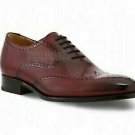 Handmade Men's Leather Ox Blood Oxfords Wingtip custom made Dress shoes-918