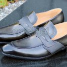 Handmade Men's Leather Burnished Loafers Stylish Moccasins Casual Shoes-348