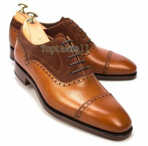 Handmade Men's Leather & Suede High Quality Designer Fashion Stylish Shoes-240