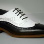 Handmade Men's Leather Oxfords Two Tone Brogue Toe Classical shoes-832