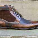 Handmade Men's Leather Dress Custom Two Tone Casual Formal Fashion Boots-639