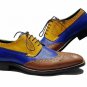 Handmade Men's Leather Oxfords Multi Color Party Wear Premium shoes-695