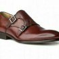 Handmade Men's Leather Double Monk strap Premium custom made Dress Shoes-944