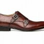 Handmade Men's Leather Double Monk strap Premium custom made Dress Shoes-944
