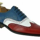 Handmade Men's Leather Oxford Made To Order Multi Color Stylish Shoes-806